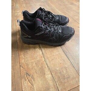 Asics‎ Gel Venture 6 Running Trail Shoes Black Purple Comfort Athletic 8.5